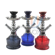 Glass hookah shisha zinc alloy small shisha lounge bar portable mini hookah with cage